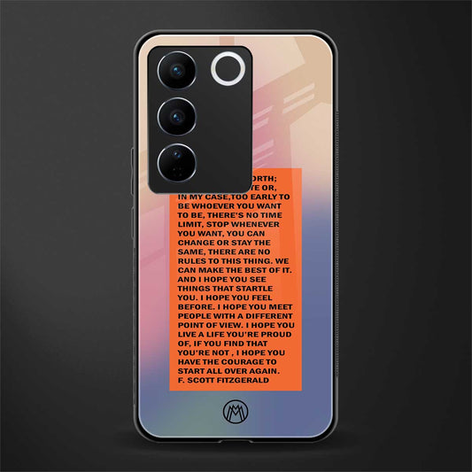 for what it's worth back phone cover | glass case for vivo v27 pro 5g