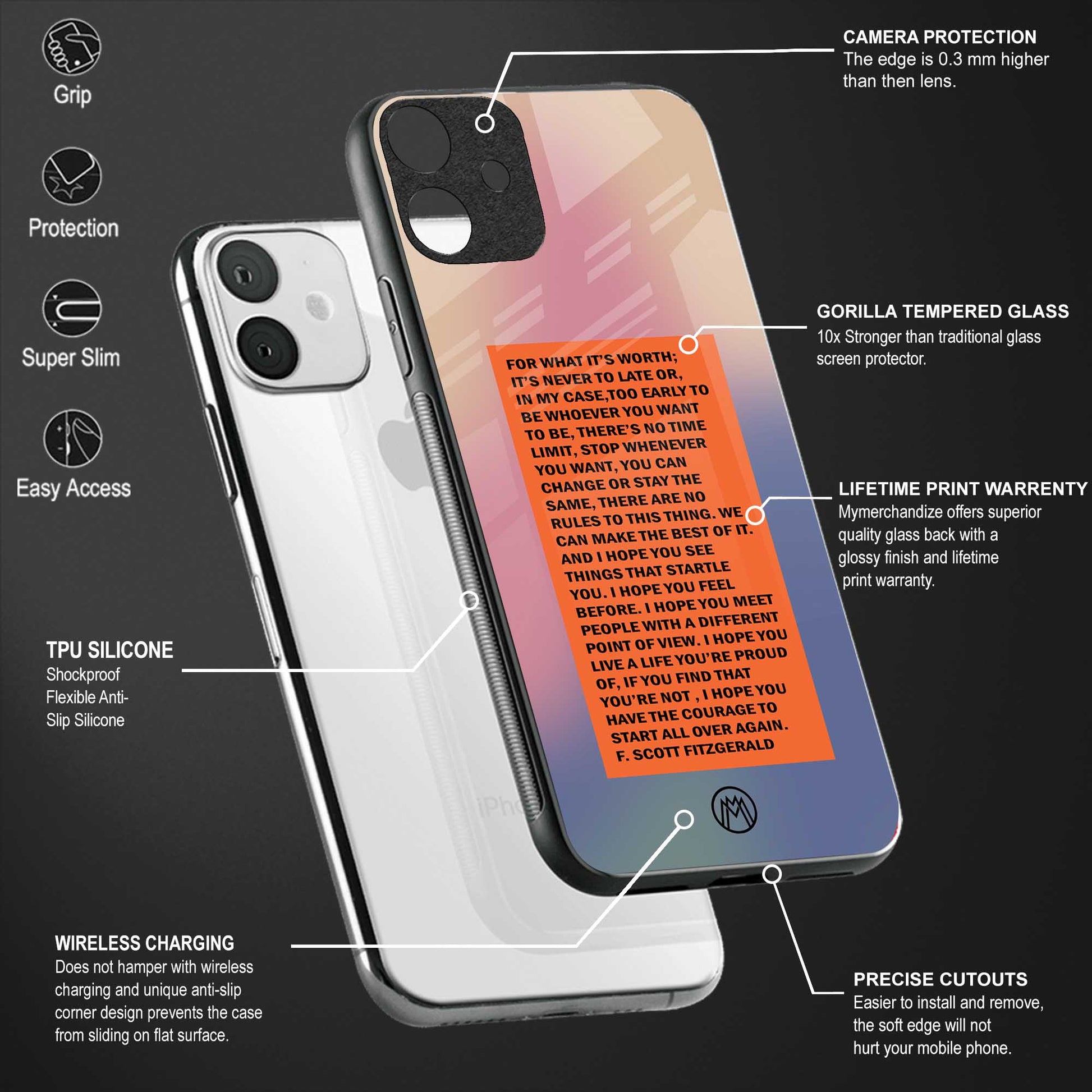 for what it's worth glass case for vivo x70 image-4