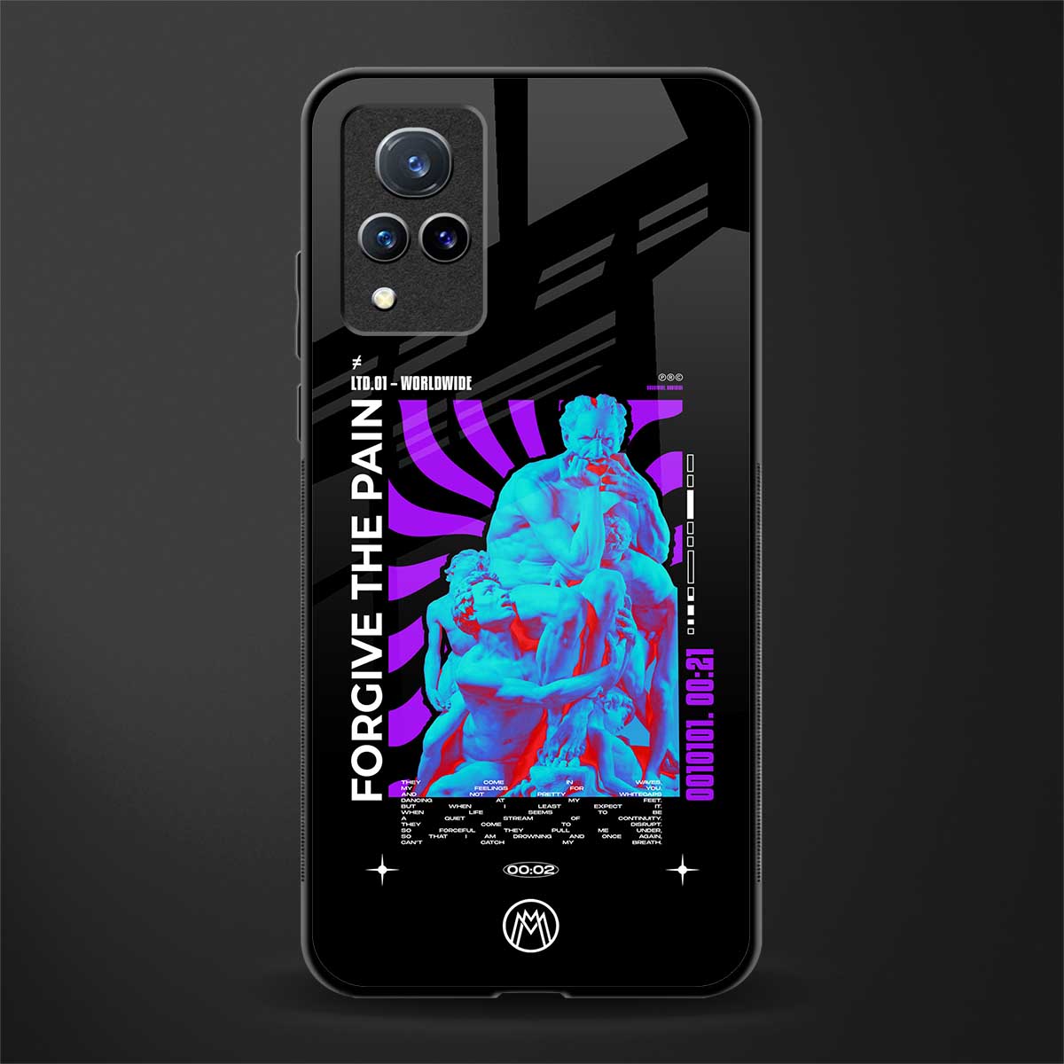 forgive the pain glass case for vivo v21 5g image