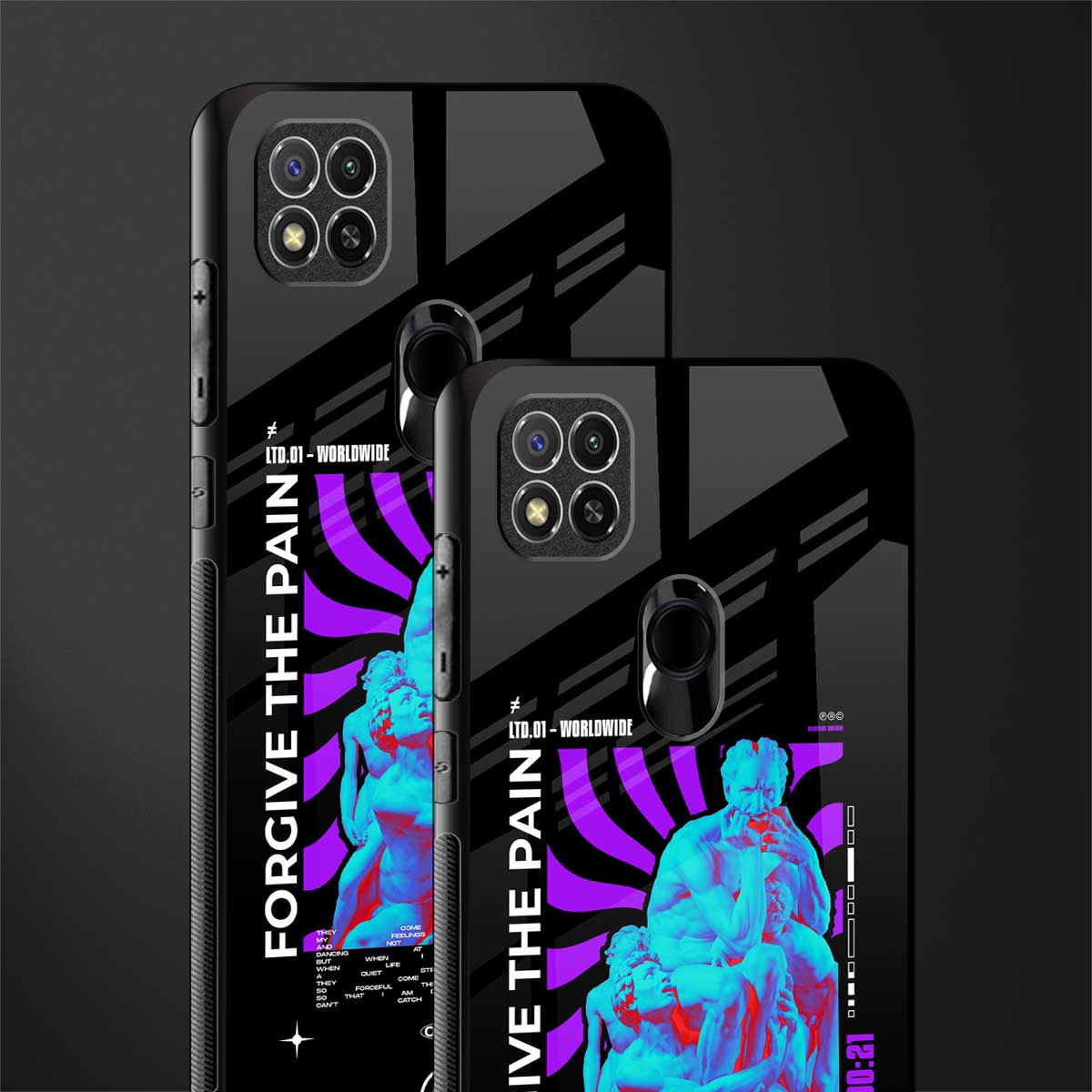 forgive the pain glass case for redmi 9 image-2