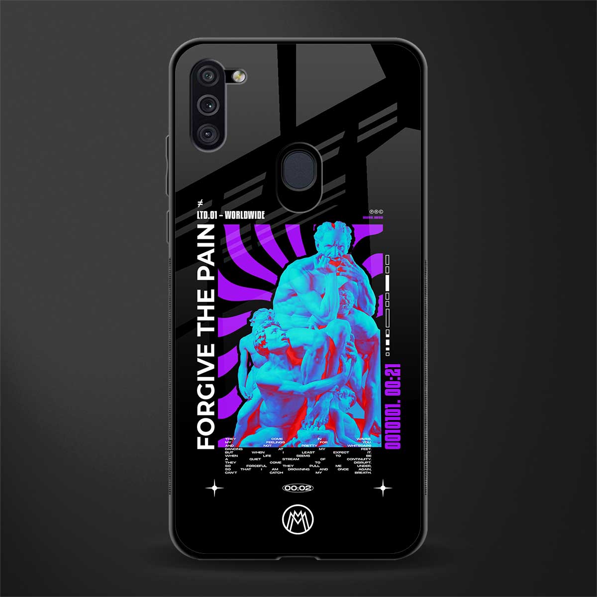 forgive the pain glass case for samsung galaxy m11 image