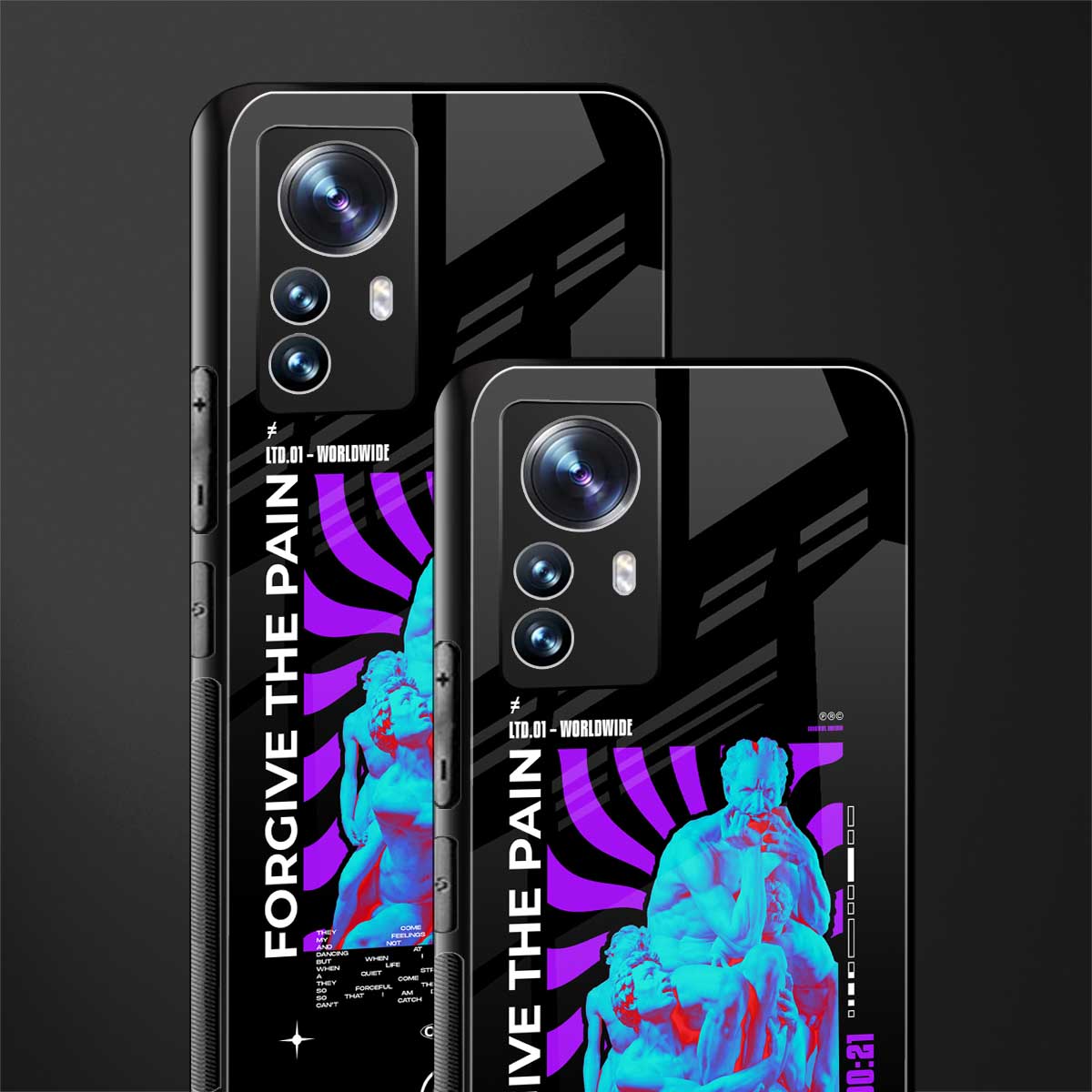 forgive the pain back phone cover | glass case for xiaomi 12 pro