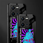forgive the pain back phone cover | glass case for vivo y35 4g
