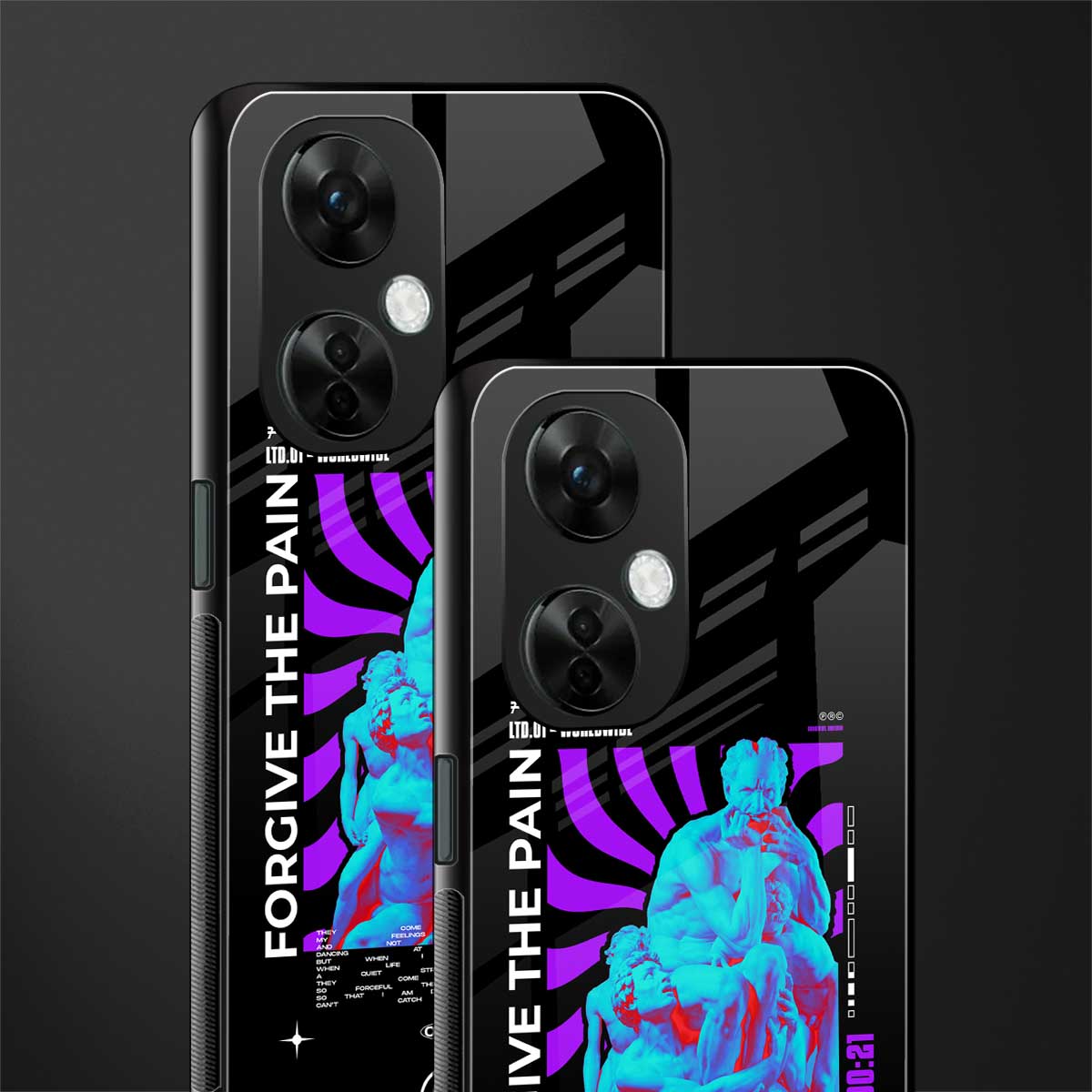 forgive the pain back phone cover | glass case for oneplus nord ce 3 lite