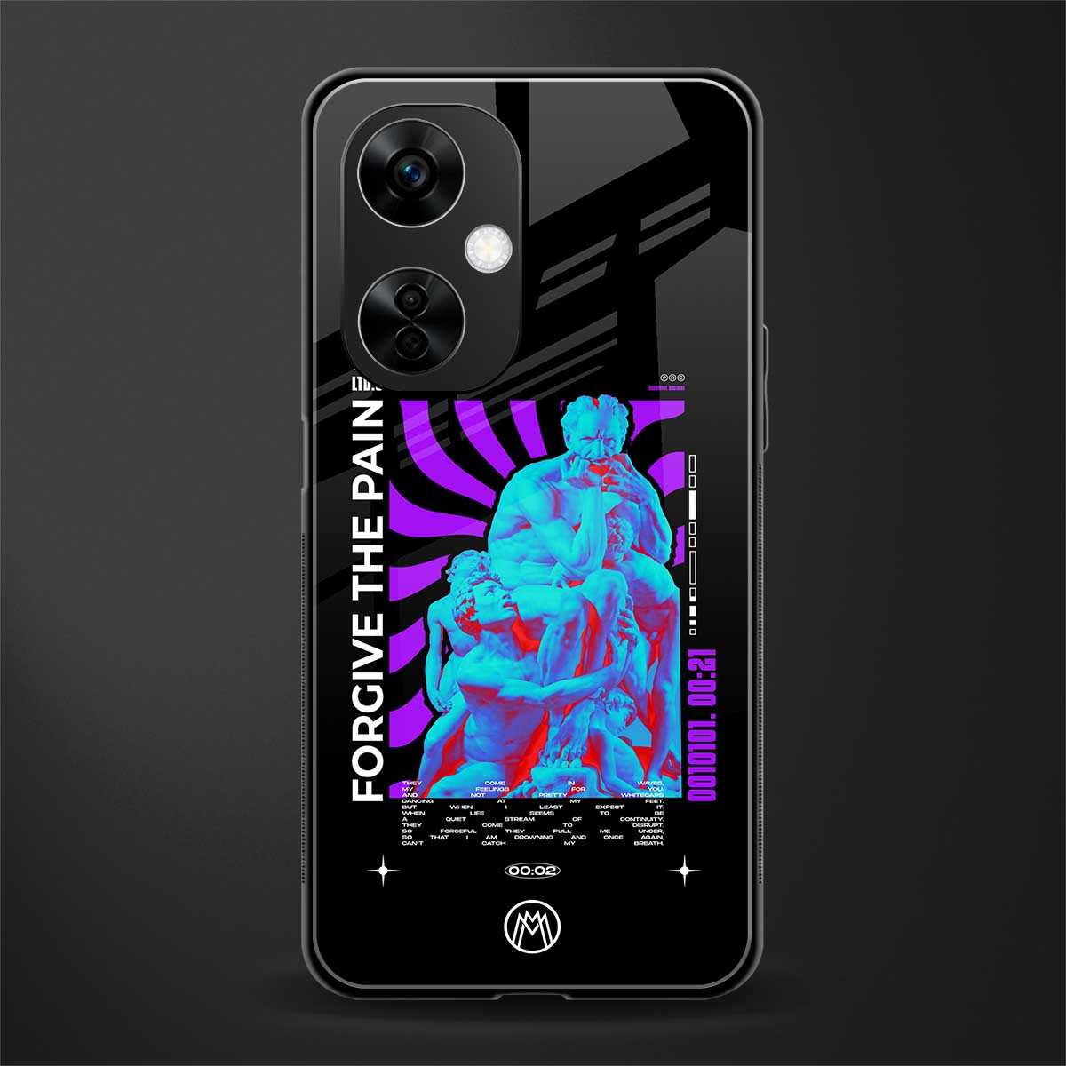 forgive the pain back phone cover | glass case for oneplus nord ce 3 lite