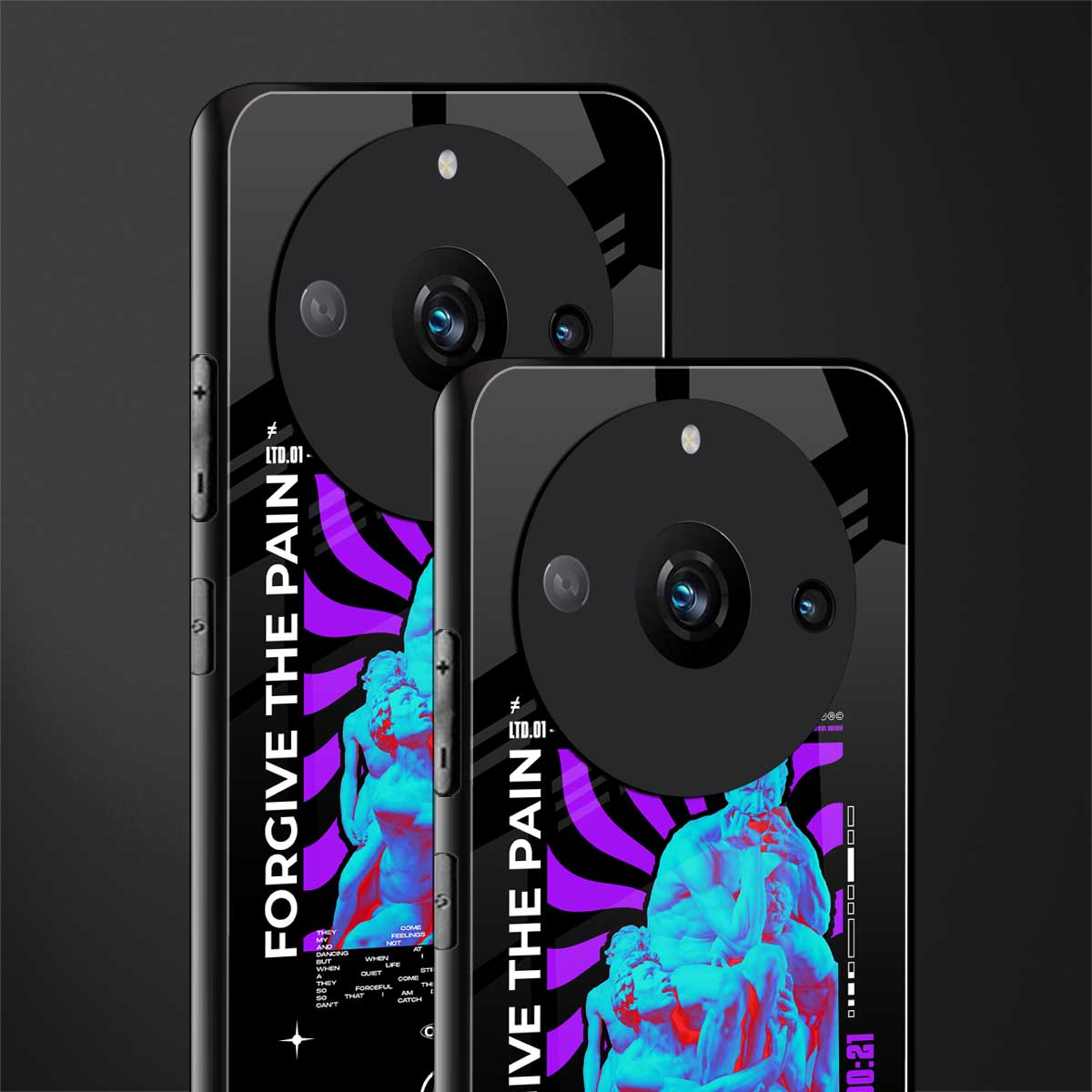 forgive the pain back phone cover | glass case for realme 11 pro 5g