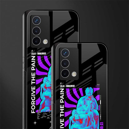 forgive the pain back phone cover | glass case for oppo a74 4g