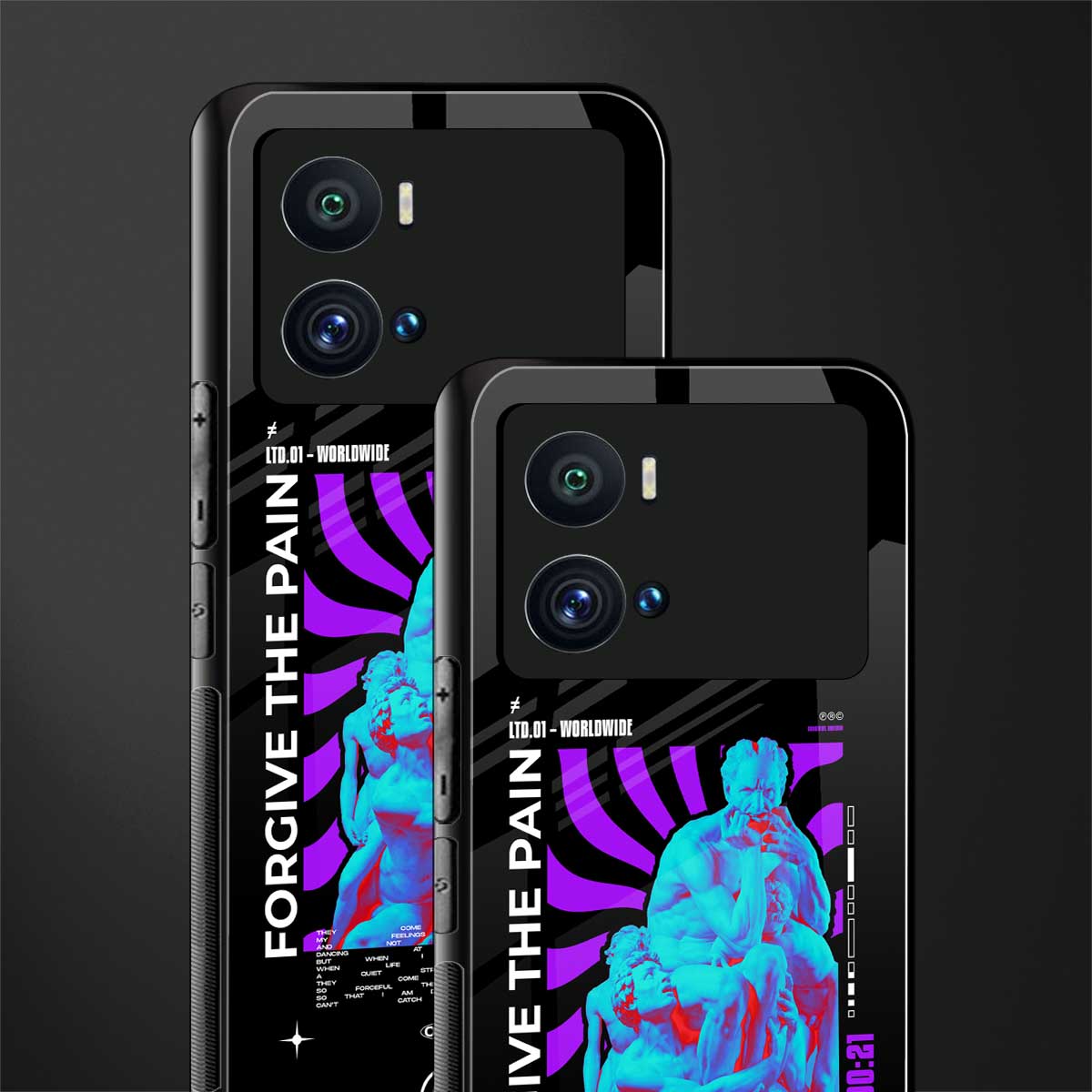 forgive the pain back phone cover | glass case for iQOO 9 Pro