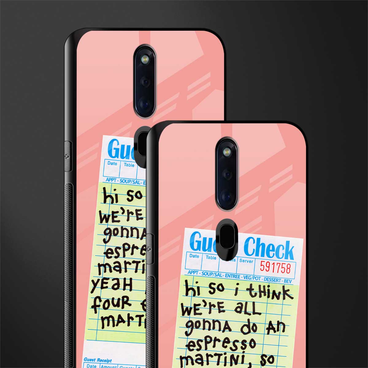four espresso martinis glass case for oppo f11 pro image-2