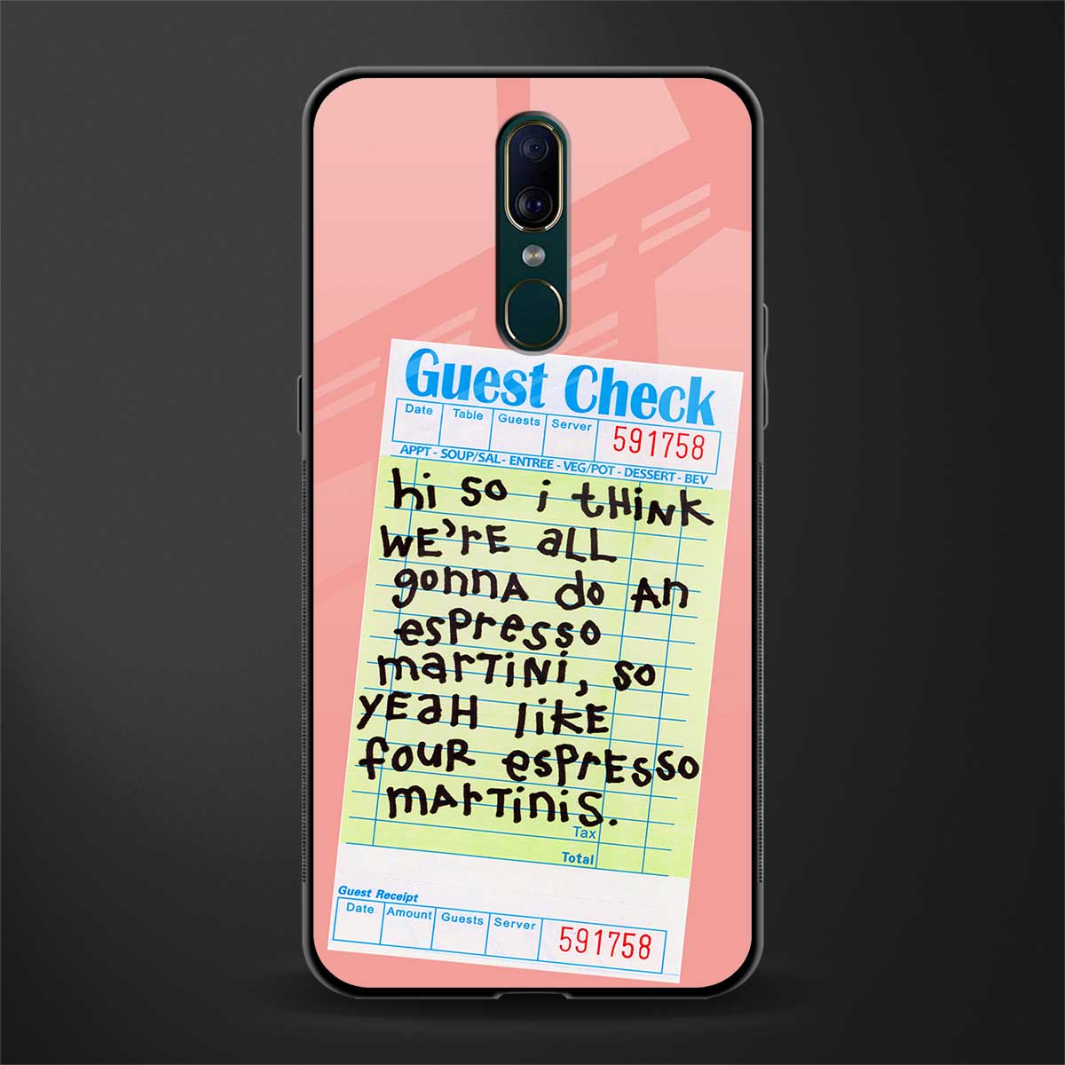four espresso martinis glass case for oppo f11 image