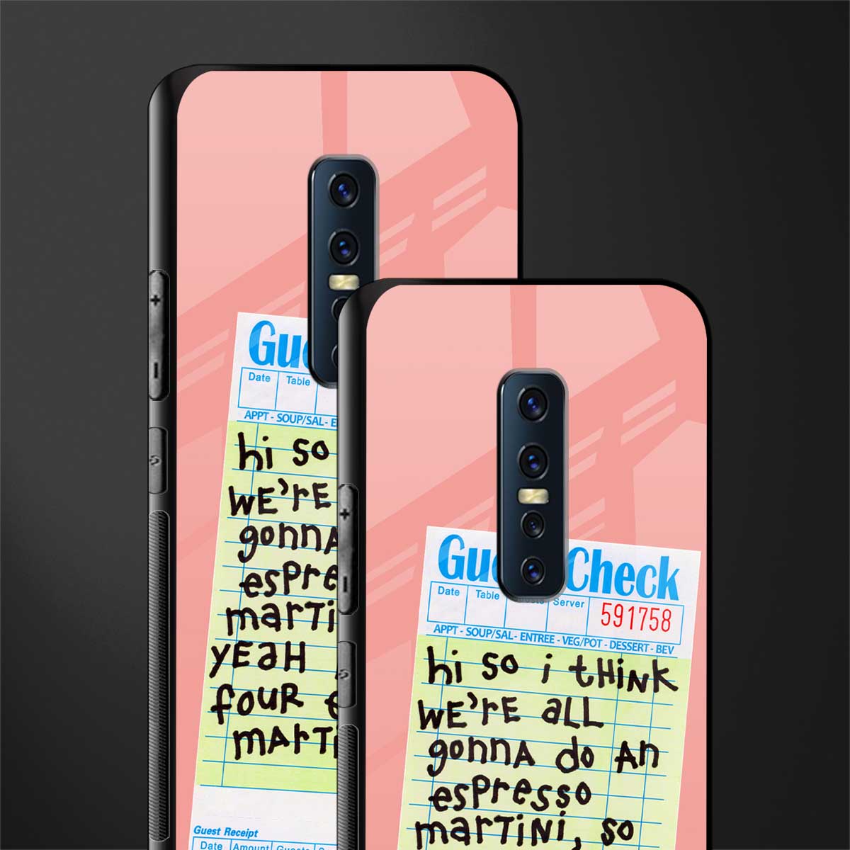 four espresso martinis glass case for vivo v17 pro image-2