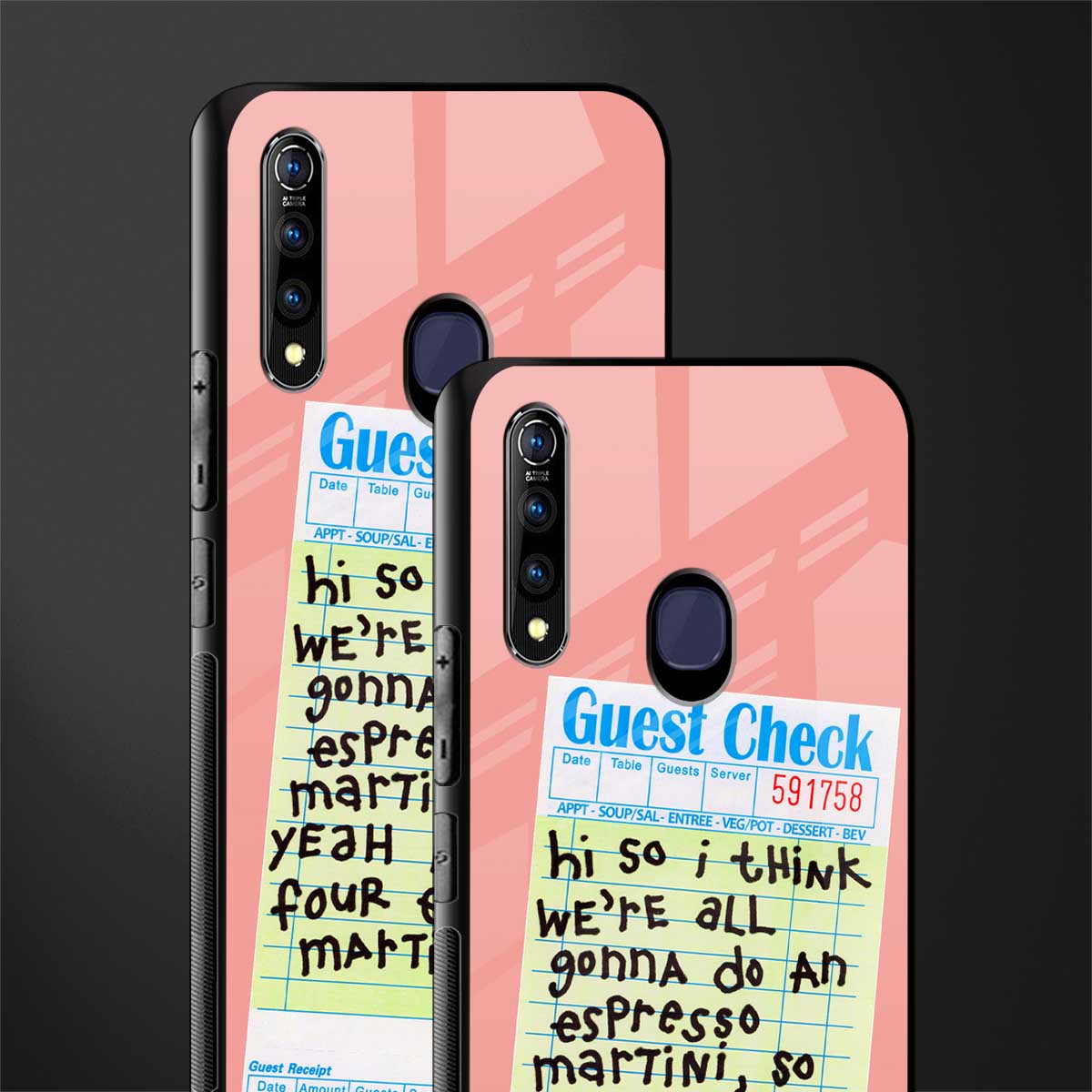 four espresso martinis glass case for vivo z1 pro image-2