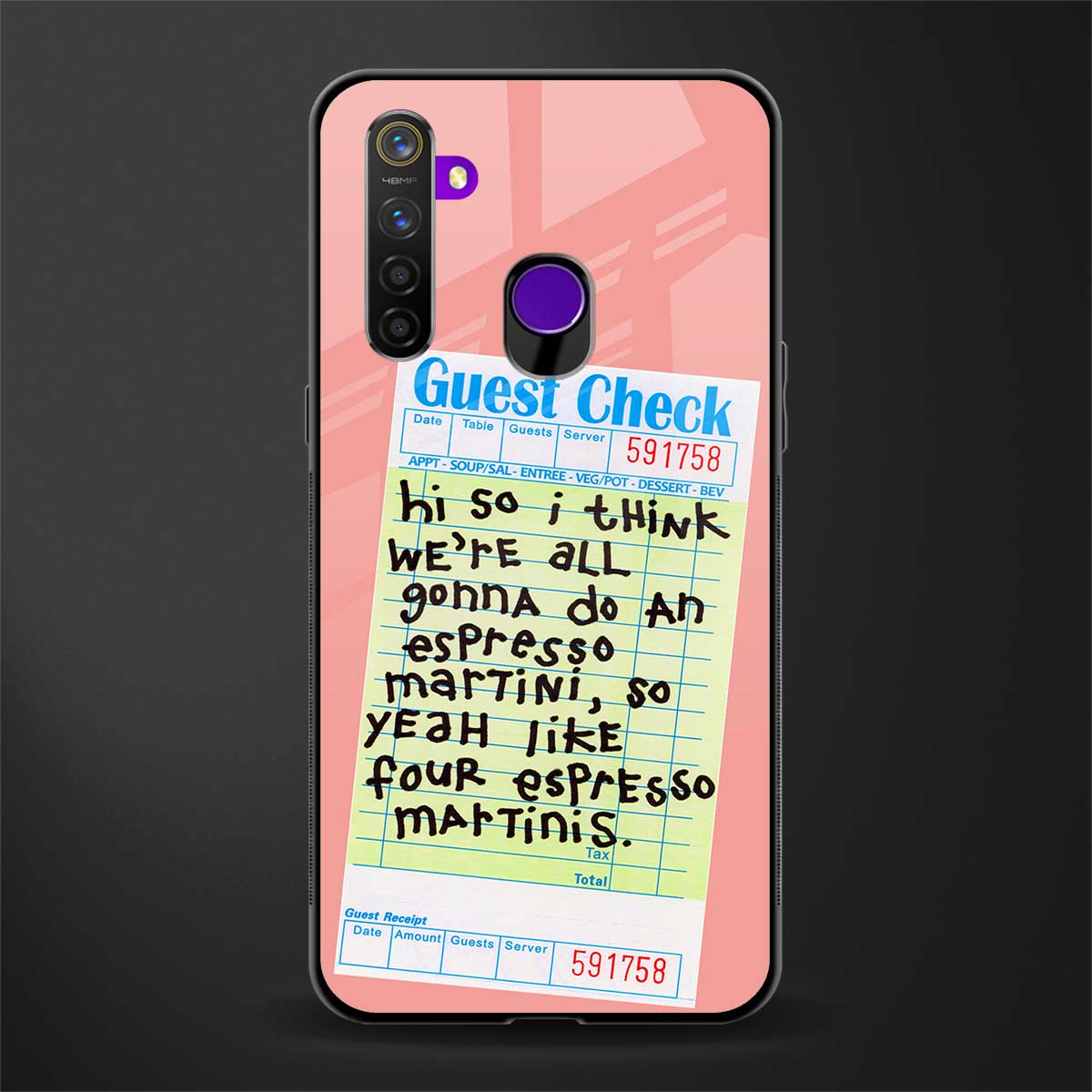 four espresso martinis glass case for realme 5 image