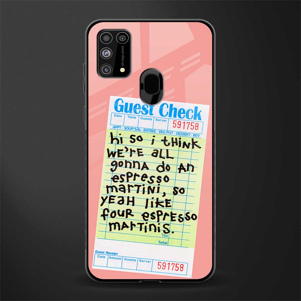 four espresso martinis glass case for samsung galaxy f41 image