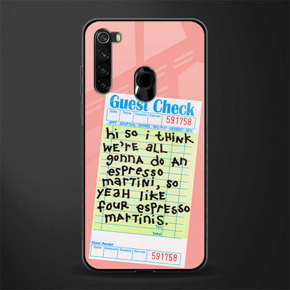 four espresso martinis glass case for redmi note 8 image