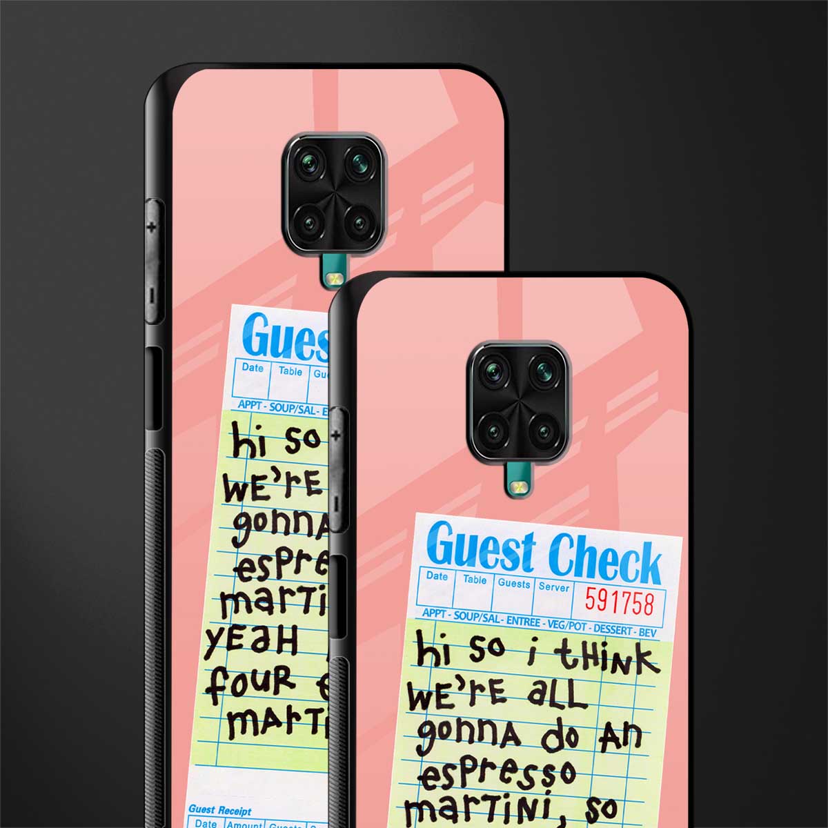 four espresso martinis glass case for redmi note 9 pro image-2