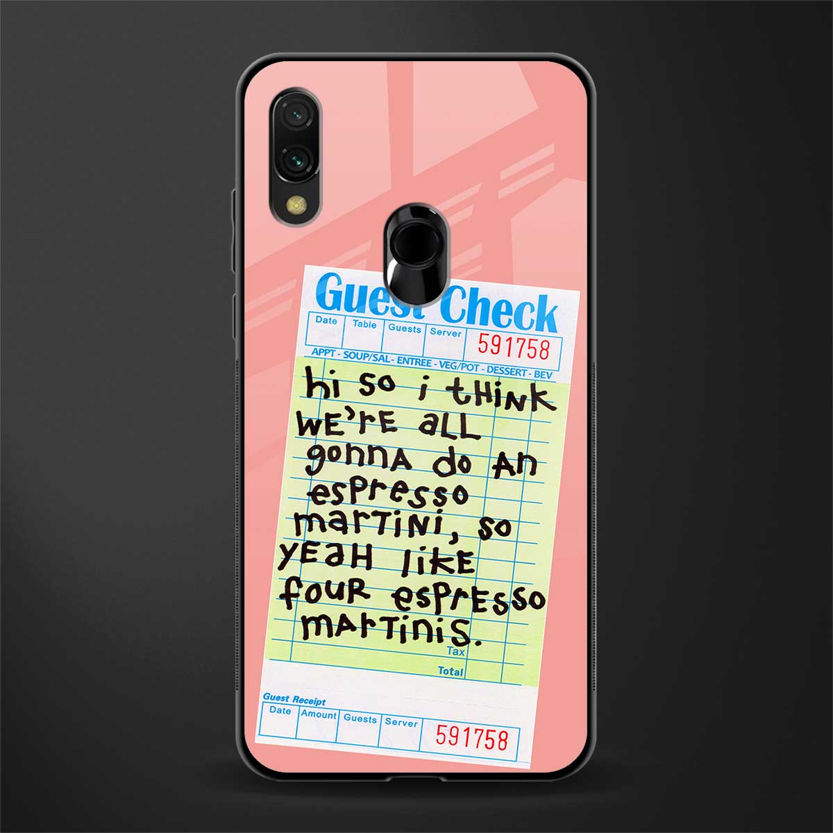 four espresso martinis glass case for redmi 7redmi y3 image