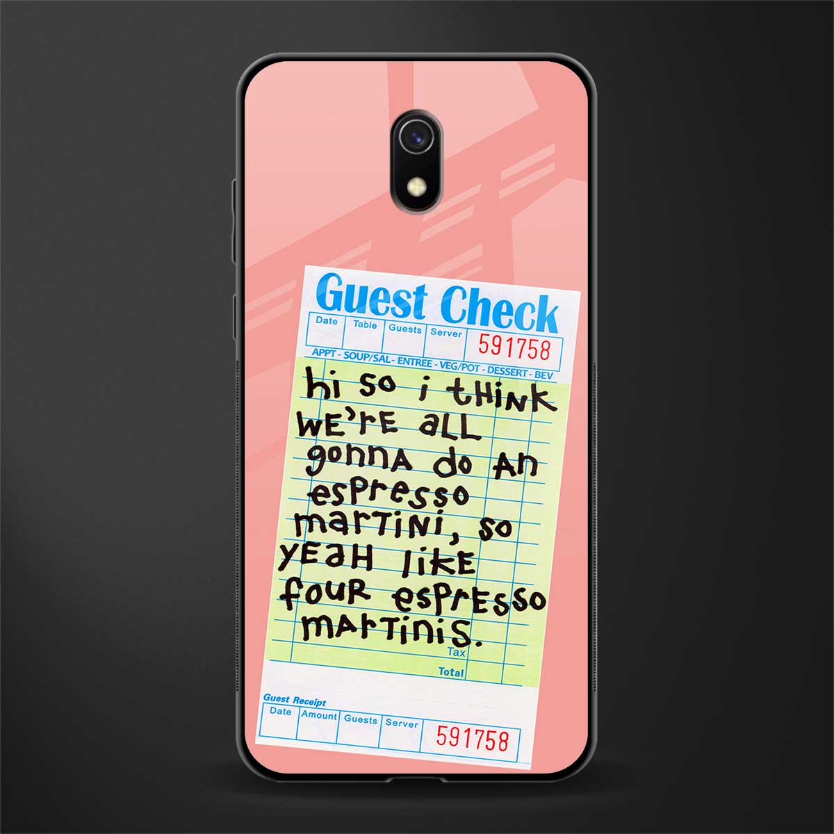 four espresso martinis glass case for redmi 8a image