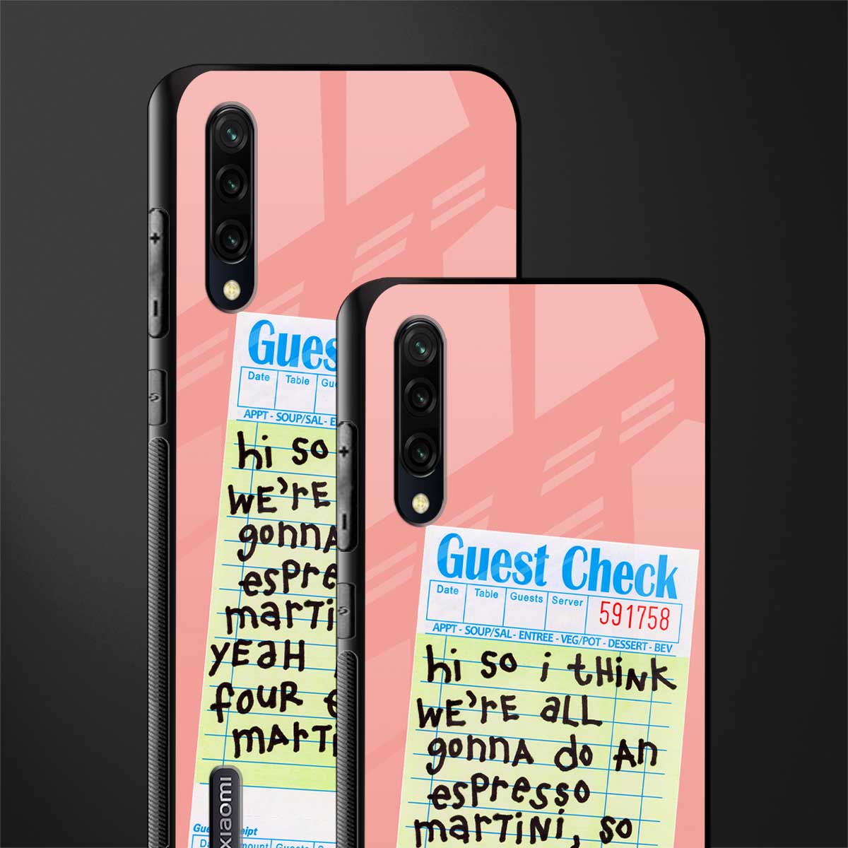 four espresso martinis glass case for mi a3 redmi a3 image-2