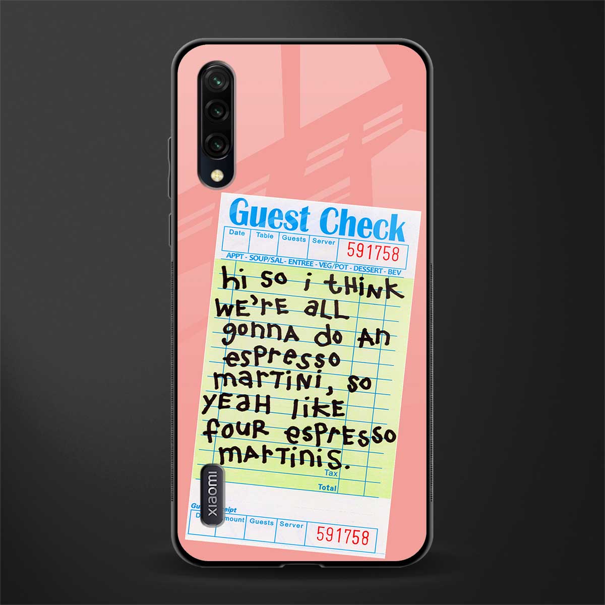 four espresso martinis glass case for mi a3 redmi a3 image