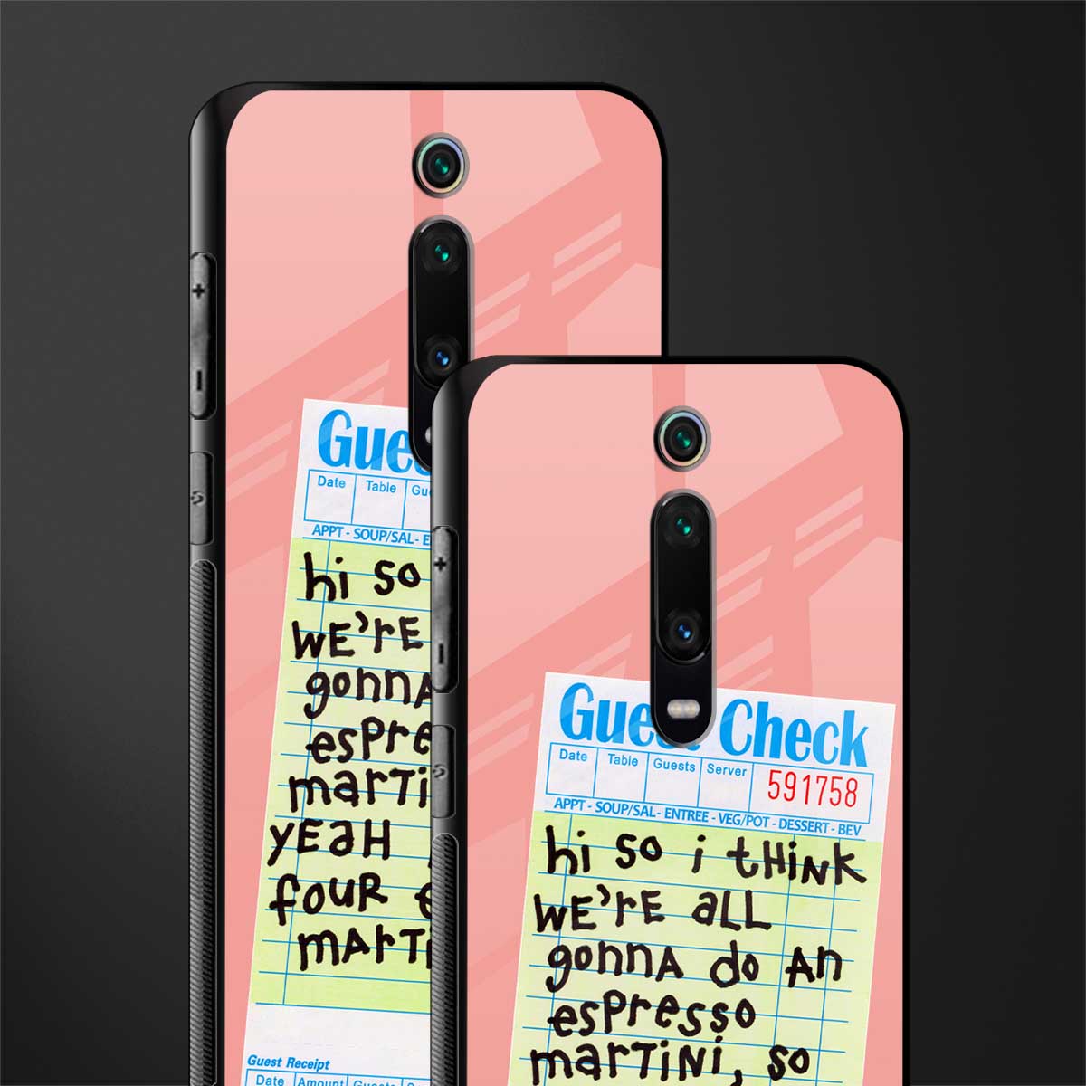four espresso martinis glass case for redmi k20 pro image-2