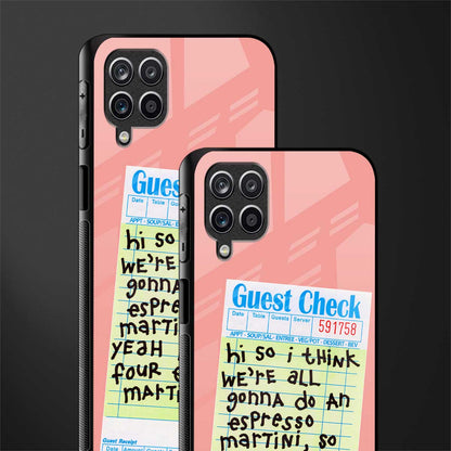 four espresso martinis back phone cover | glass case for samsung galaxy a22 4g