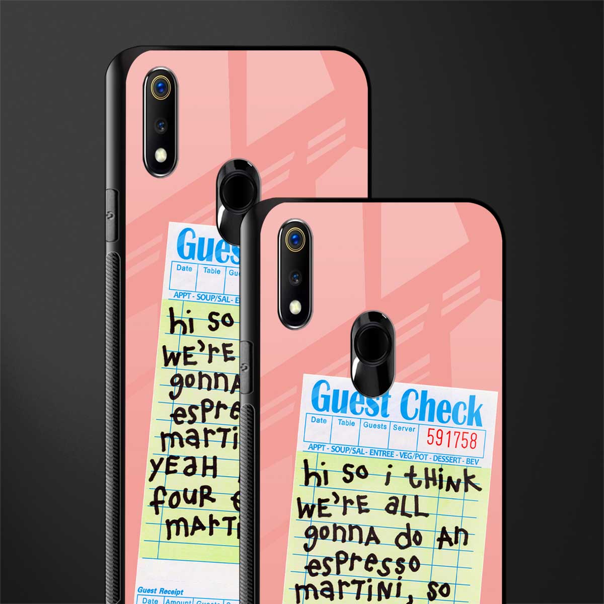 four espresso martinis glass case for realme 3 pro image-2