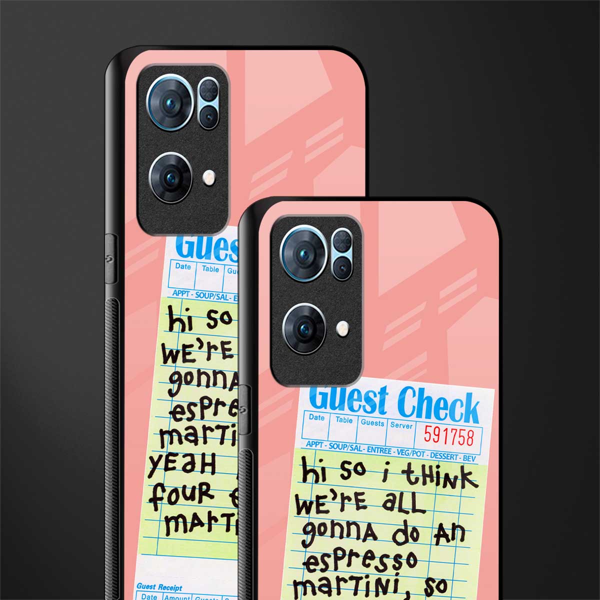 four espresso martinis glass case for oppo reno7 pro 5g image-2