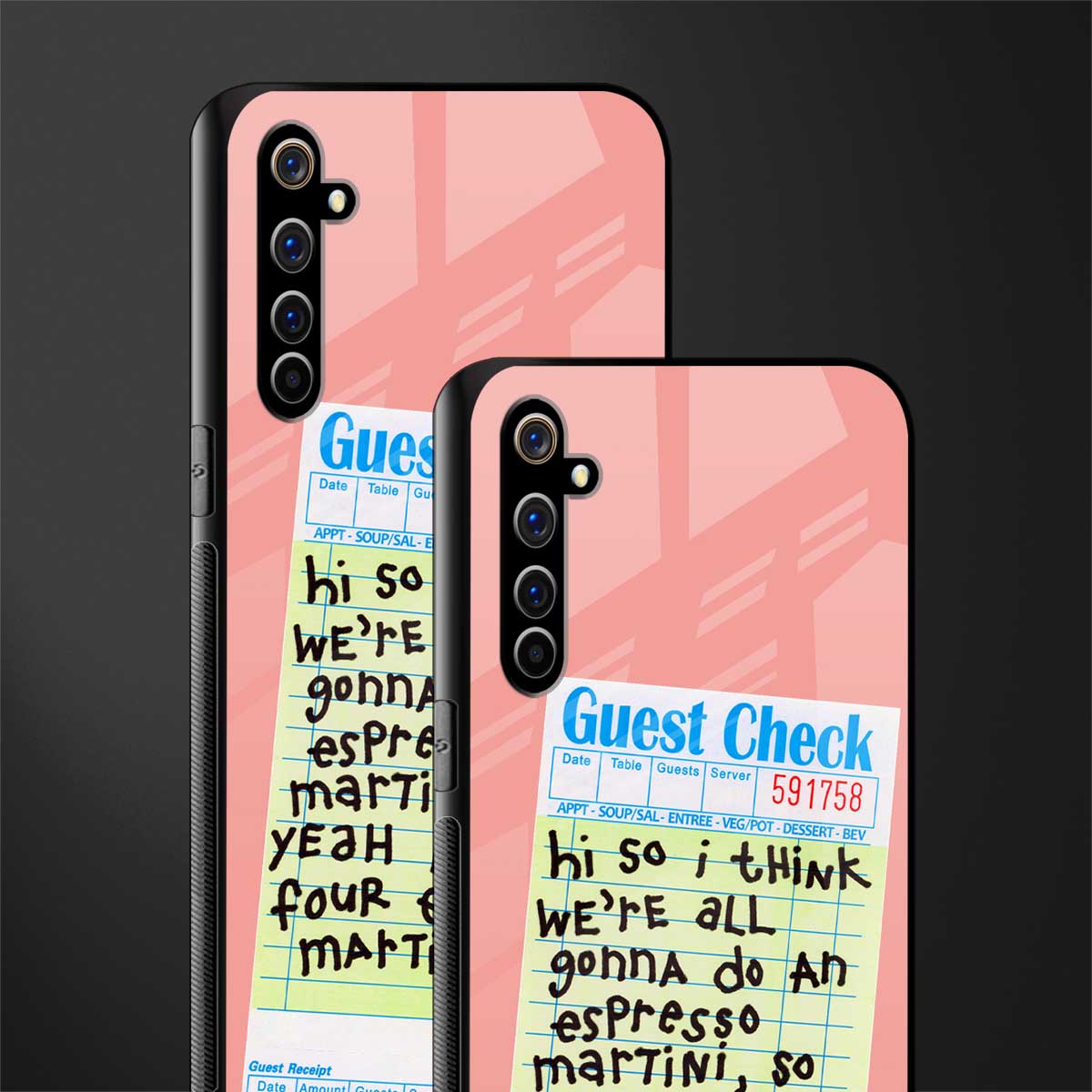 four espresso martinis glass case for realme x50 pro image-2