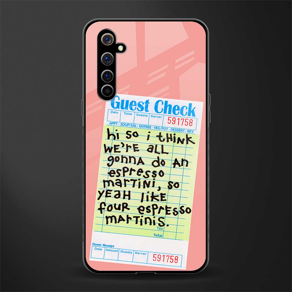four espresso martinis glass case for realme x50 pro image