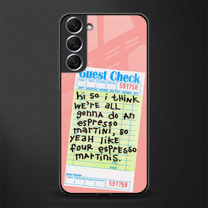 four espresso martinis glass case for samsung galaxy s21 plus image