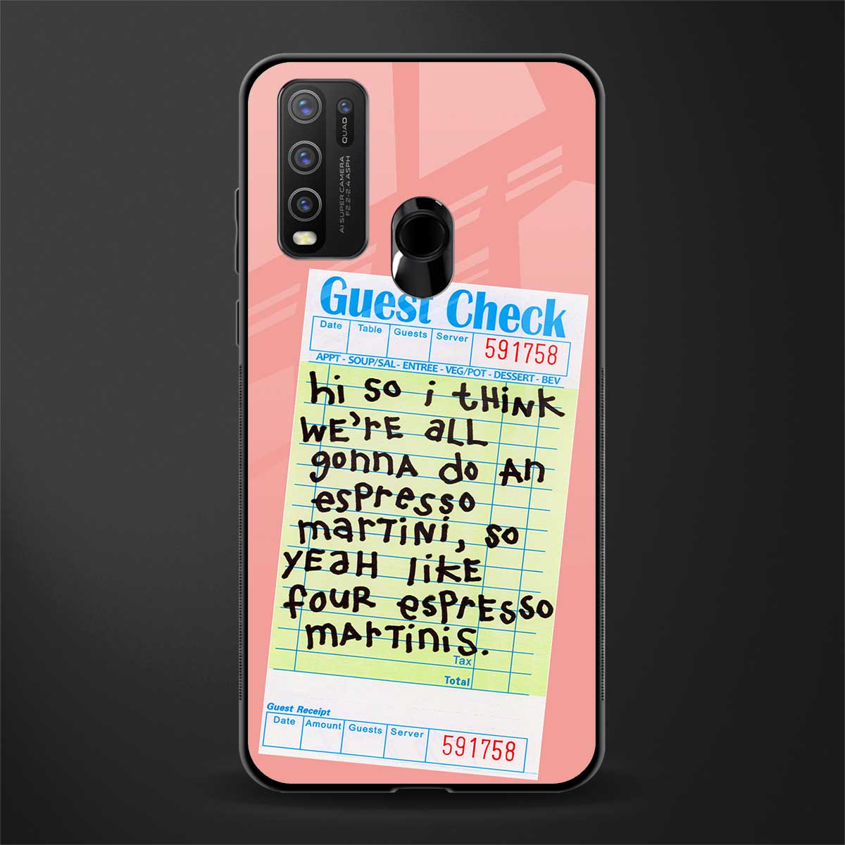 four espresso martinis glass case for vivo y50 image