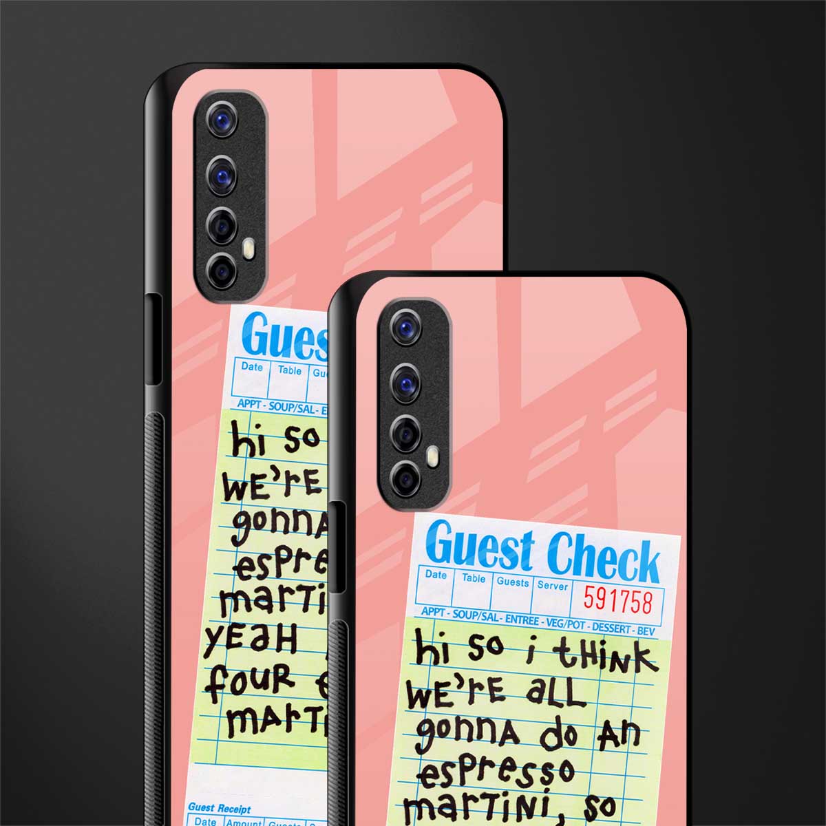 four espresso martinis glass case for realme 7 image-2