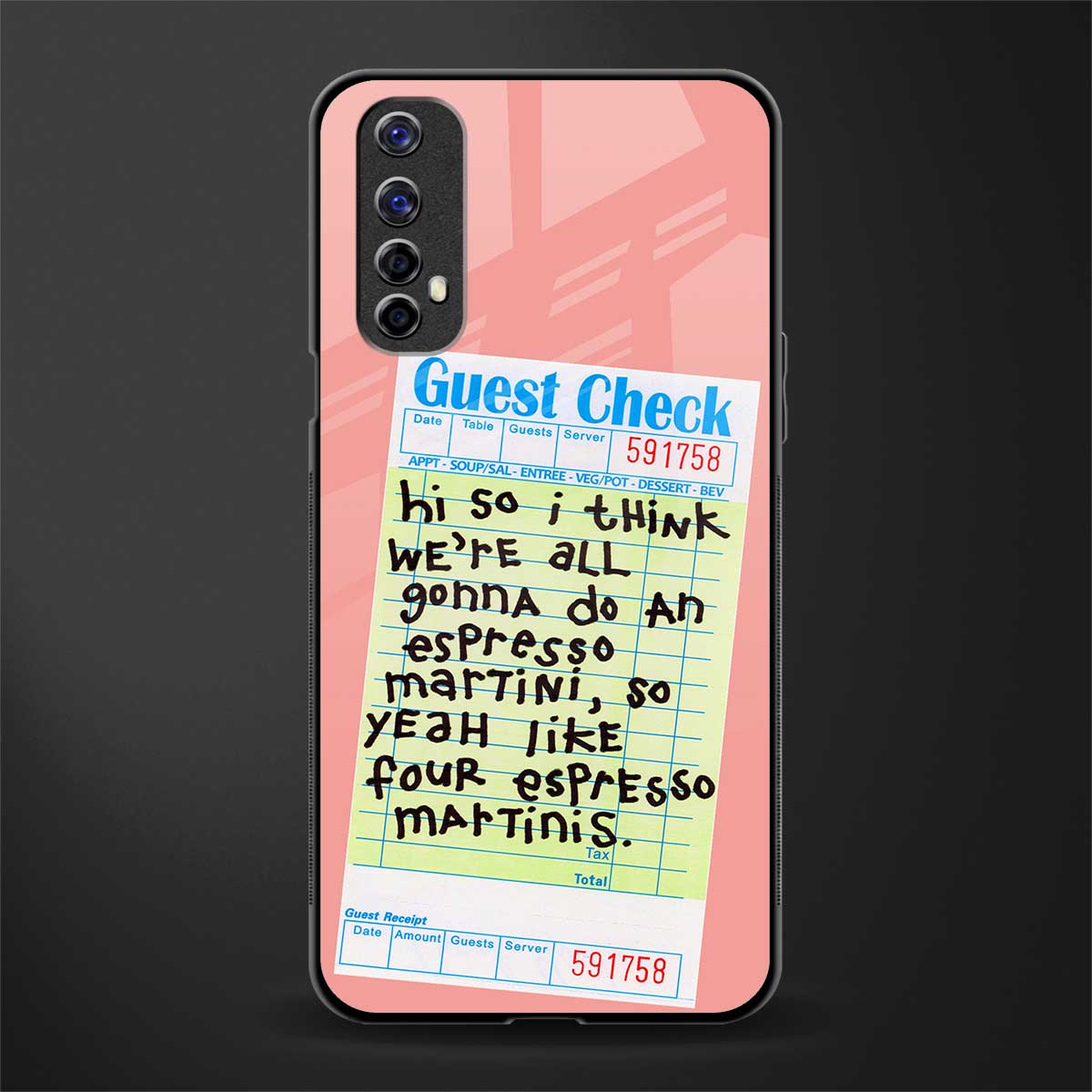 four espresso martinis glass case for realme 7 image