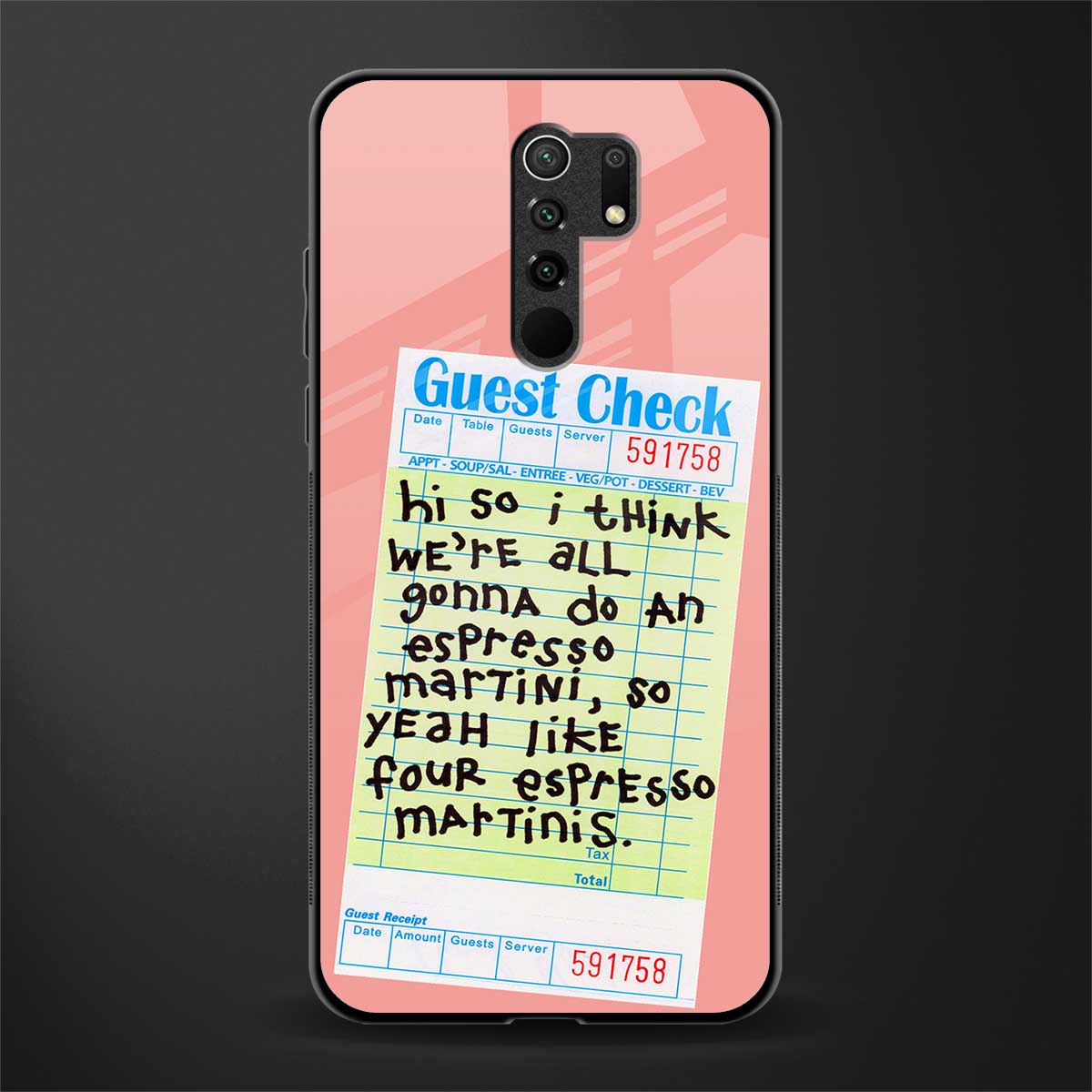 four espresso martinis glass case for redmi 9 prime image