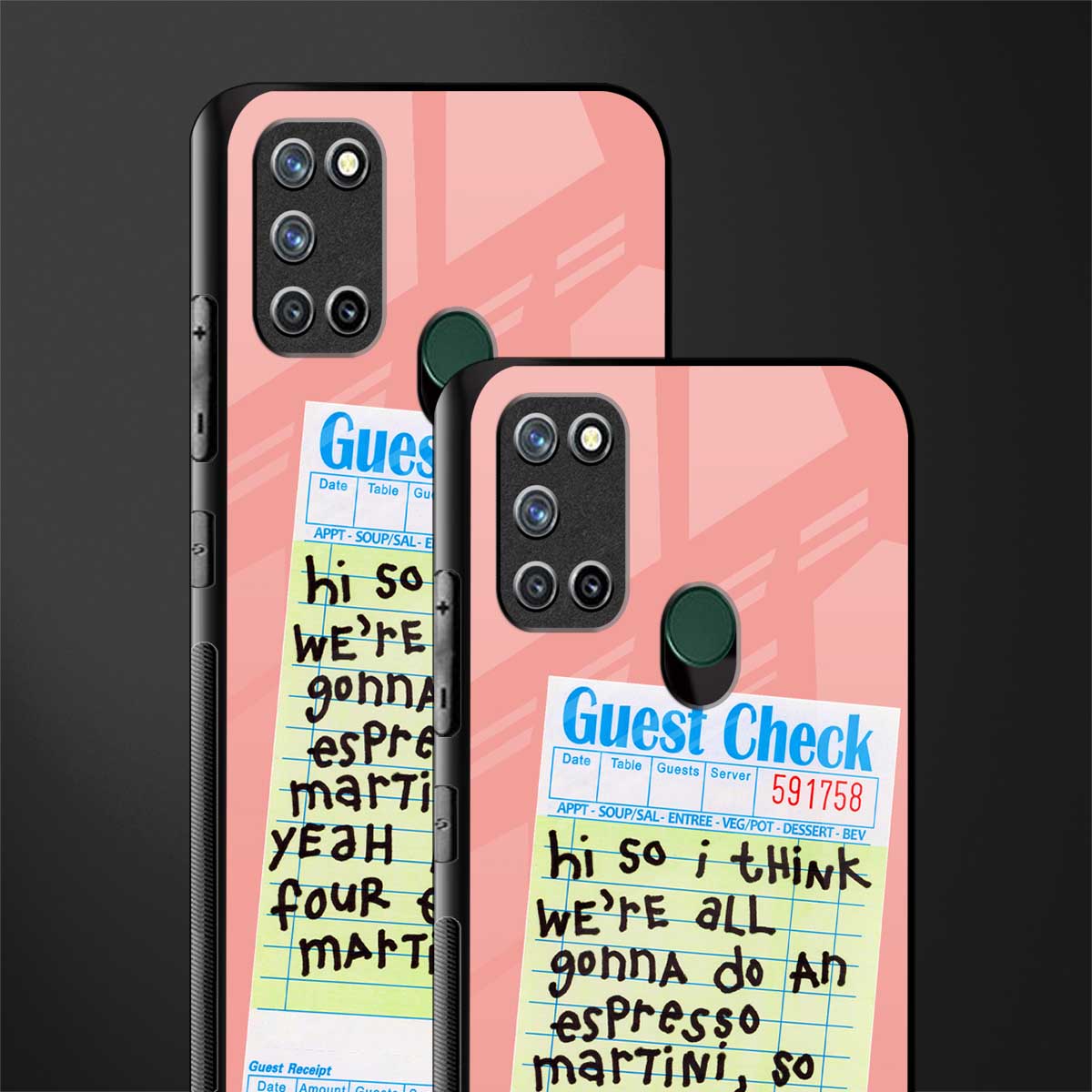 four espresso martinis glass case for realme 7i image-2