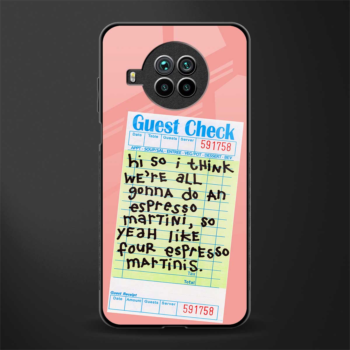 four espresso martinis glass case for mi 10i image