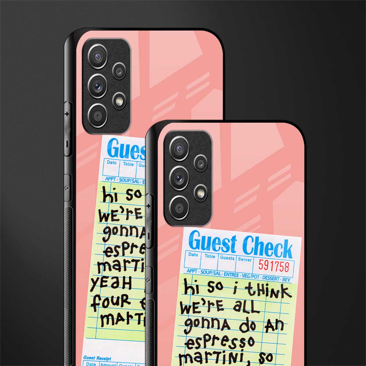 four espresso martinis glass case for samsung galaxy a52 image-2