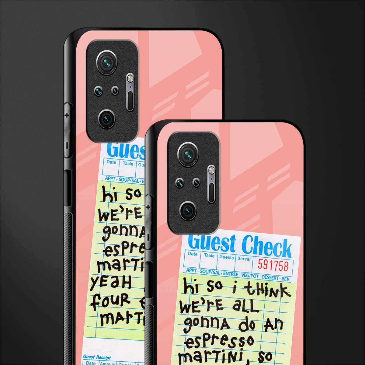 four espresso martinis glass case for redmi note 10 pro max image-2