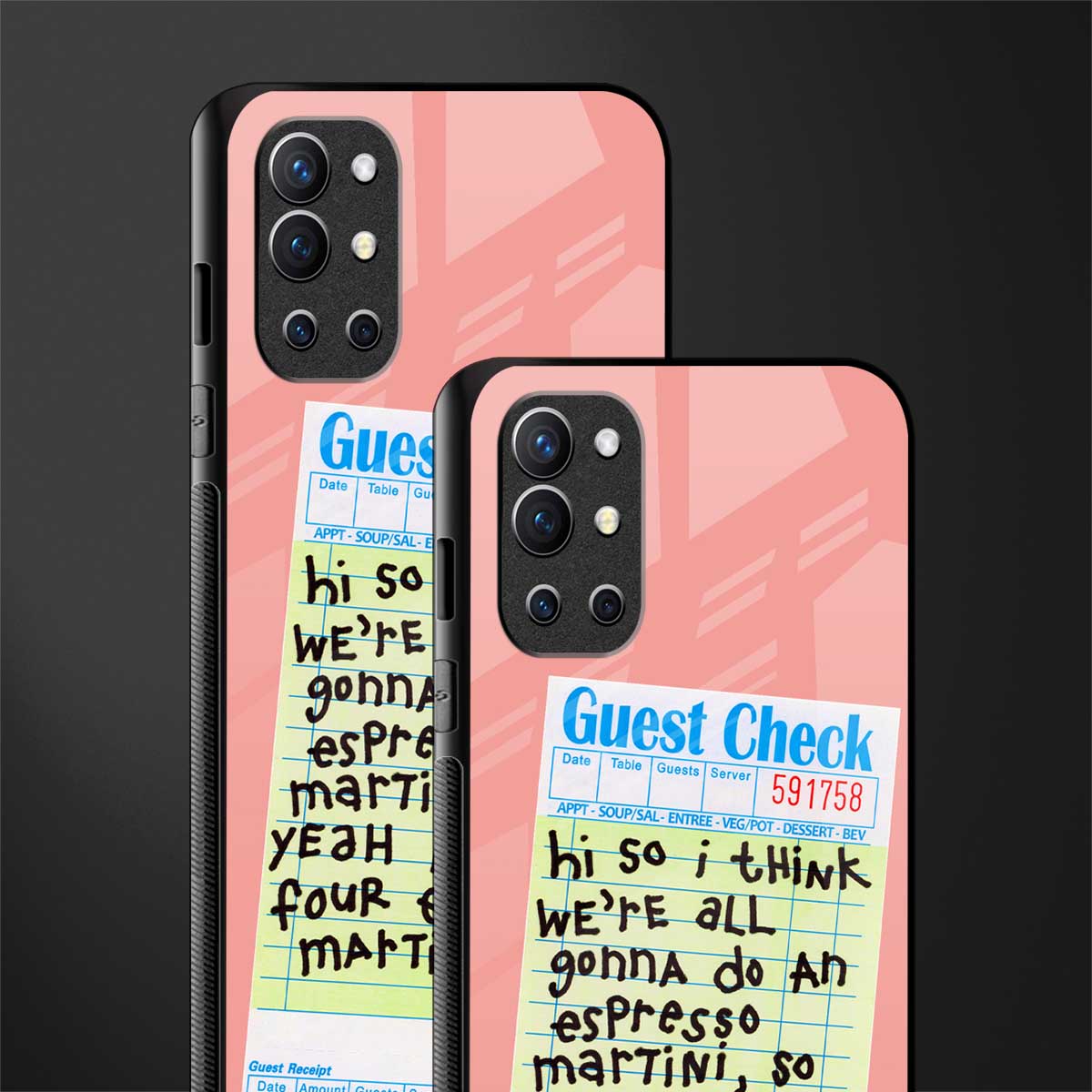 four espresso martinis glass case for oneplus 9r image-2