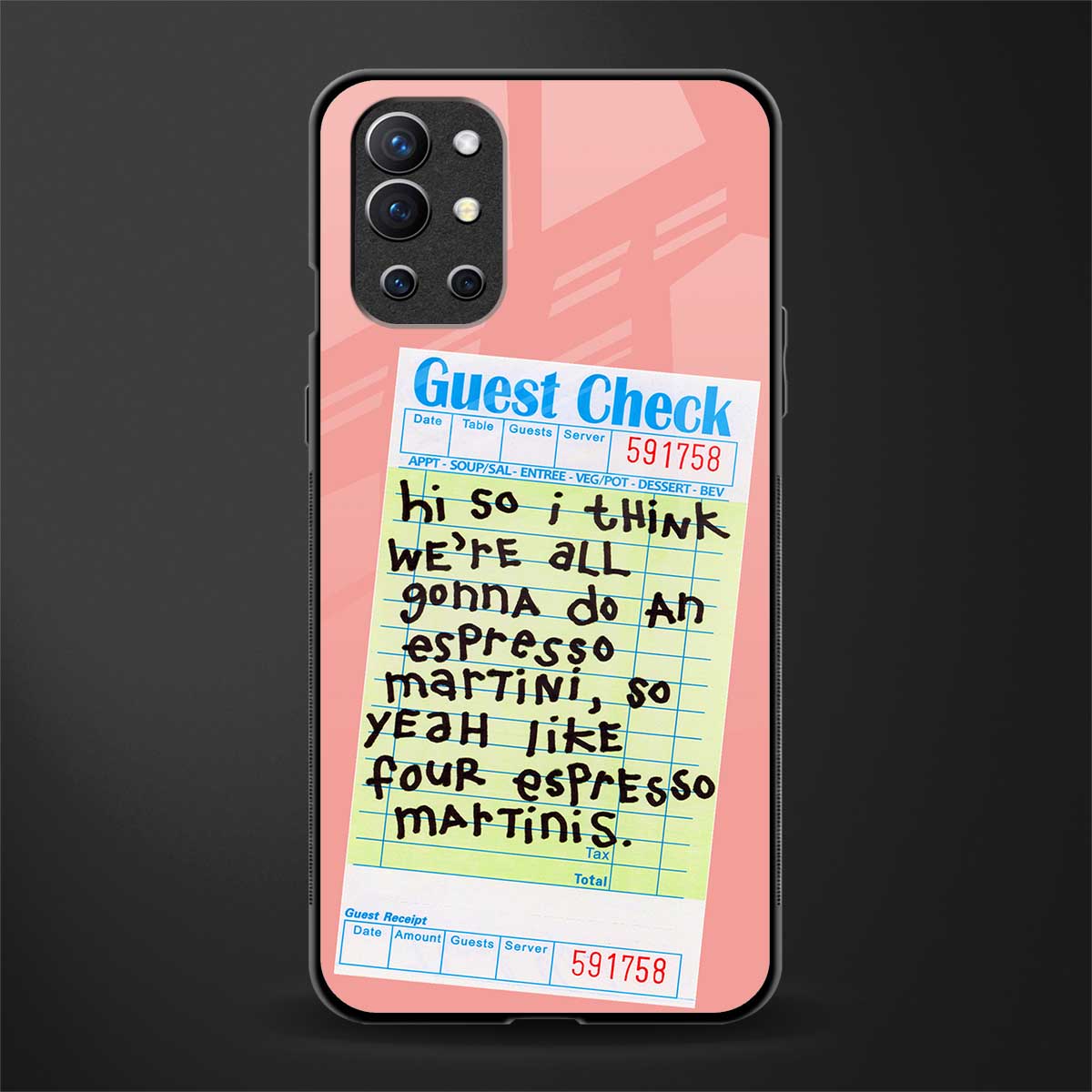 four espresso martinis glass case for oneplus 9r image