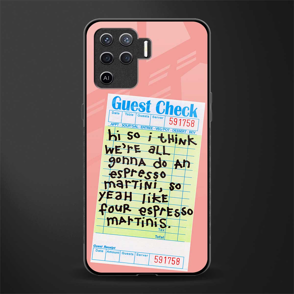 four espresso martinis glass case for oppo f19 pro image