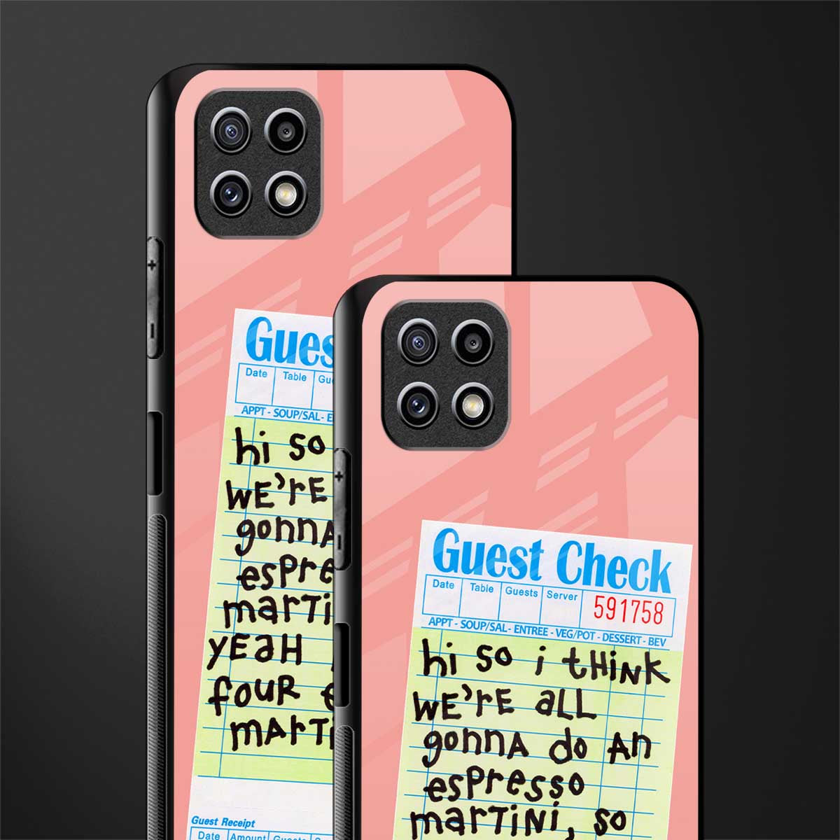 four espresso martinis glass case for samsung galaxy a22 5g image-2