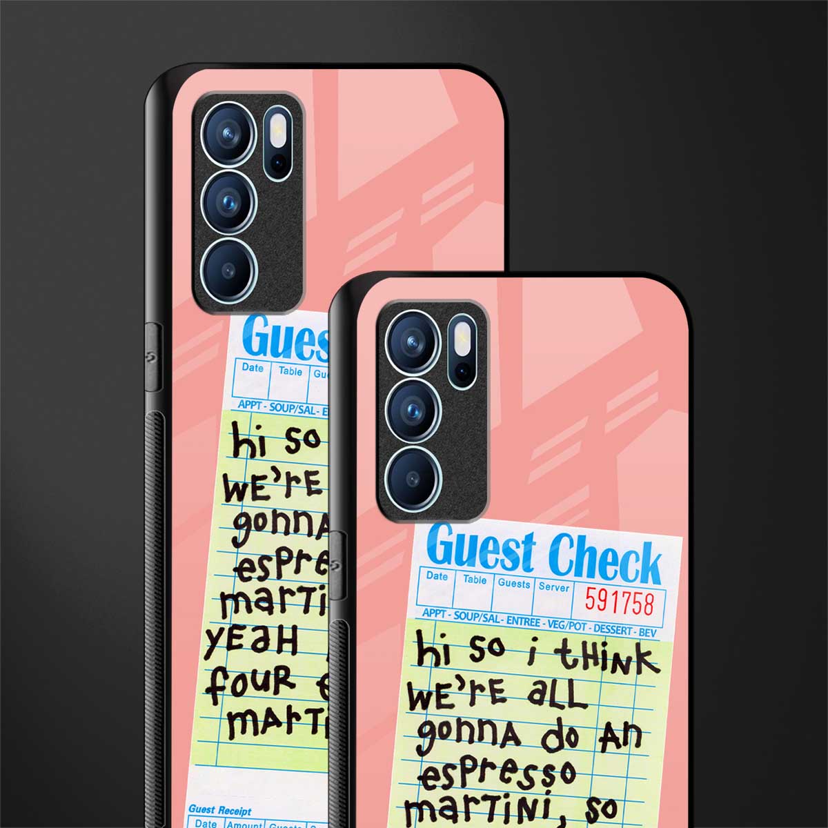 four espresso martinis glass case for oppo reno6 pro 5g image-2