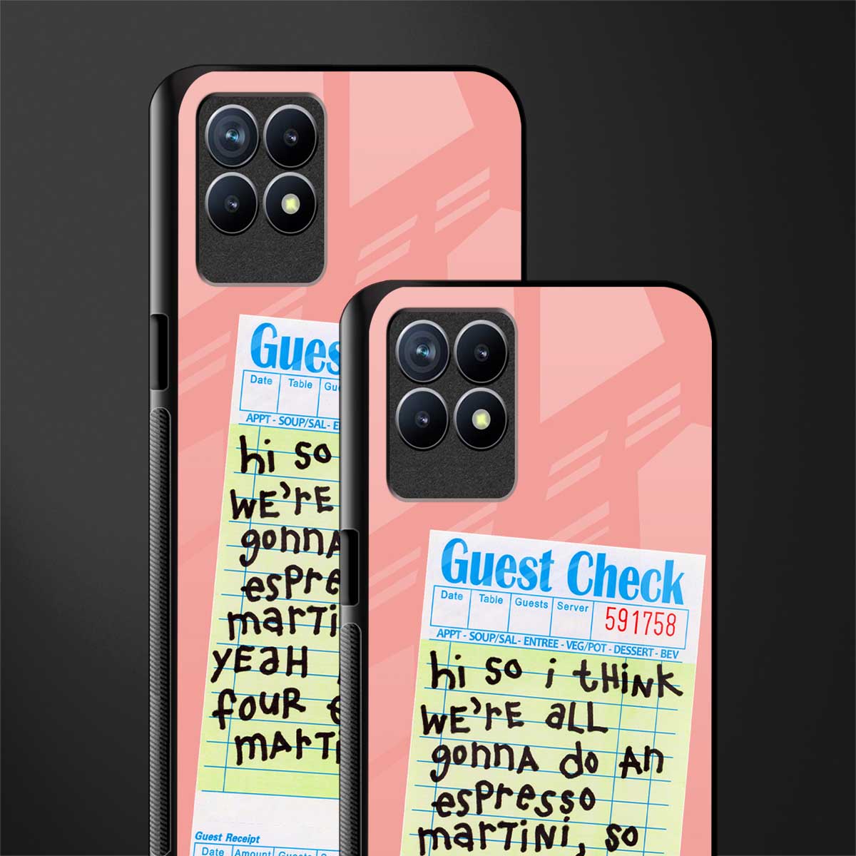 four espresso martinis glass case for realme 8i image-2