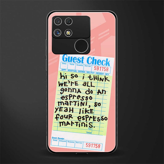four espresso martinis back phone cover | glass case for realme narzo 50a