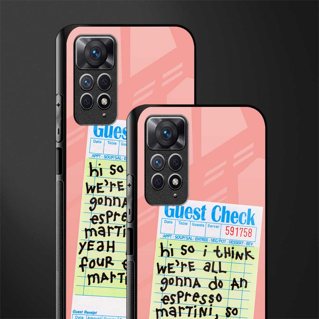 four espresso martinis back phone cover | glass case for redmi note 11 pro plus 4g/5g