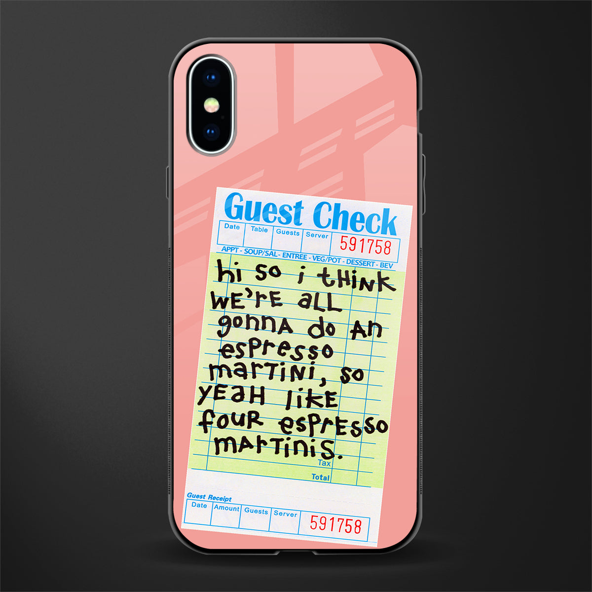 four espresso martinis glass case for iphone xs image