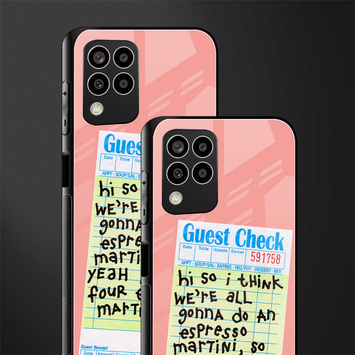 four espresso martinis back phone cover | glass case for samsung galaxy m33 5g