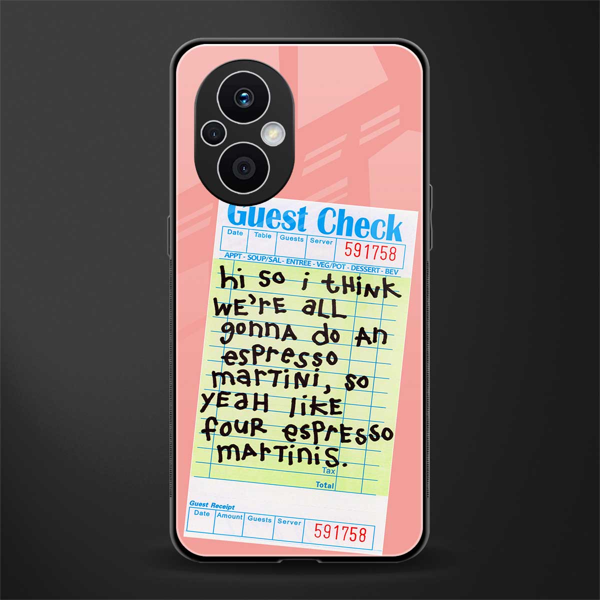 four espresso martinis back phone cover | glass case for oppo f21 pro 5g
